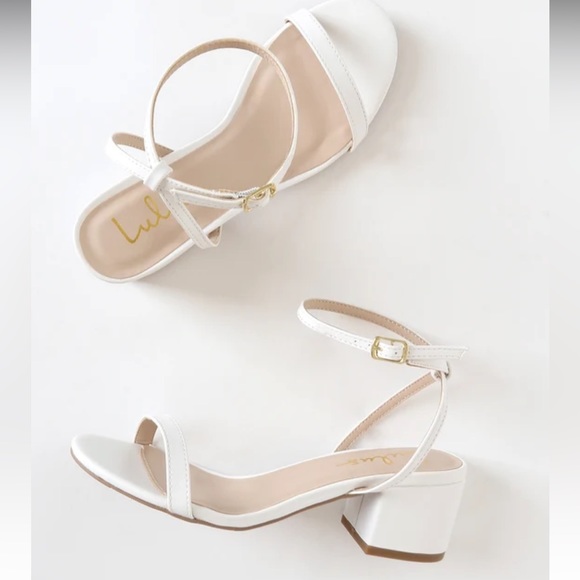 Lulus white kitten heels - Picture 6 of 8